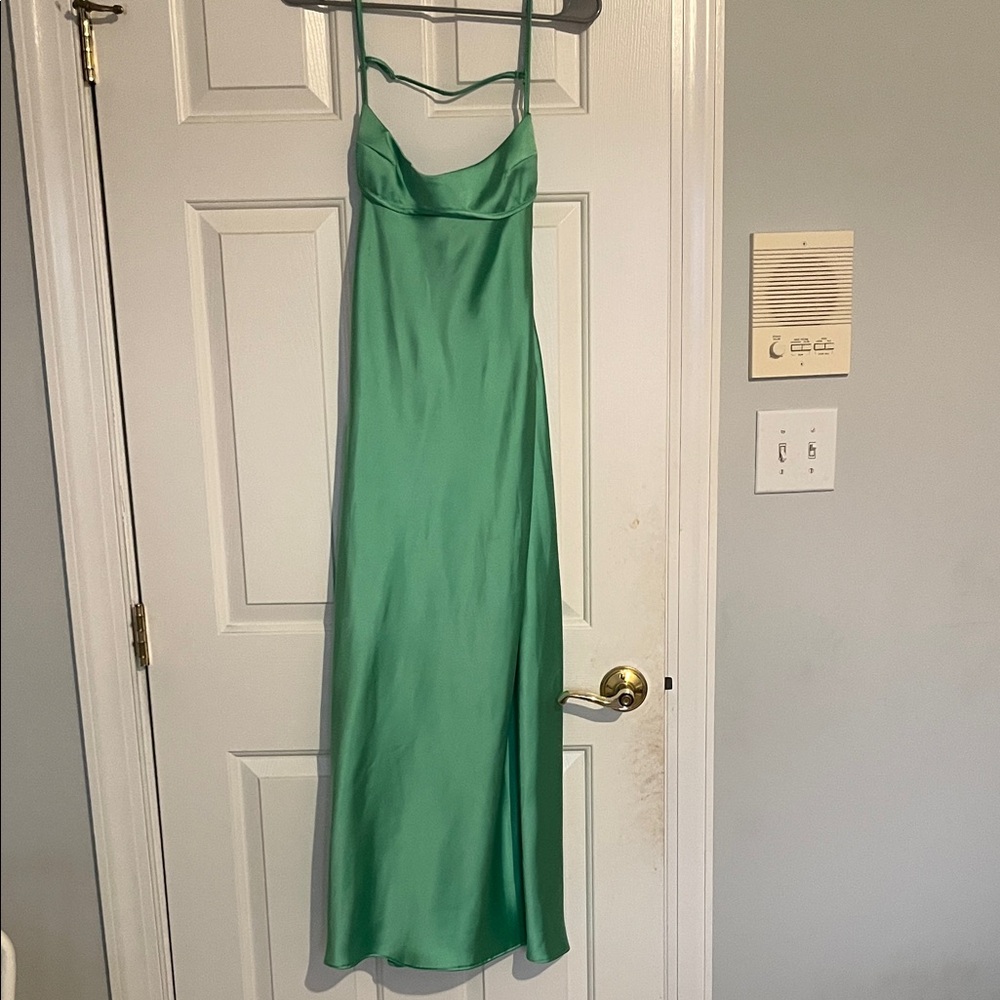 Zara Green Satin Dress size S